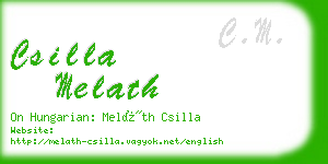 csilla melath business card